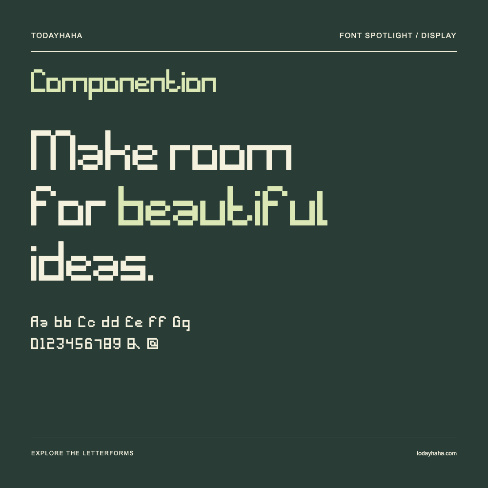 Componention — Typography poster with sample text