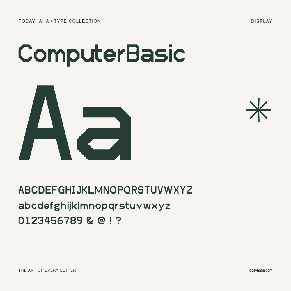 ComputerBasic — Muestra de mayúsculas, minúsculas y números