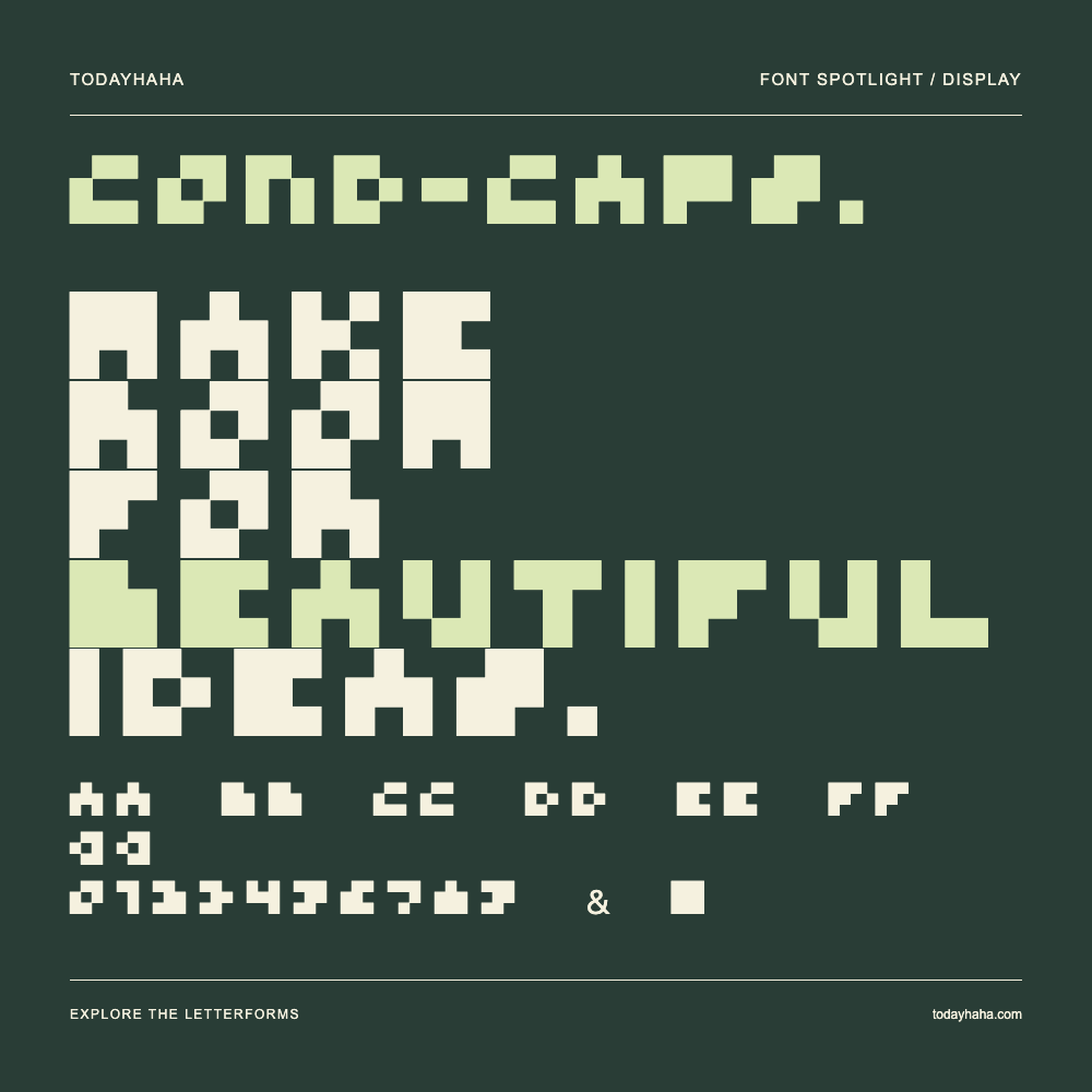 Cond-Caps. — Typography poster with sample text
