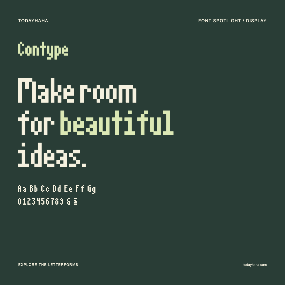 Contype — Póster tipográfico con texto de muestra