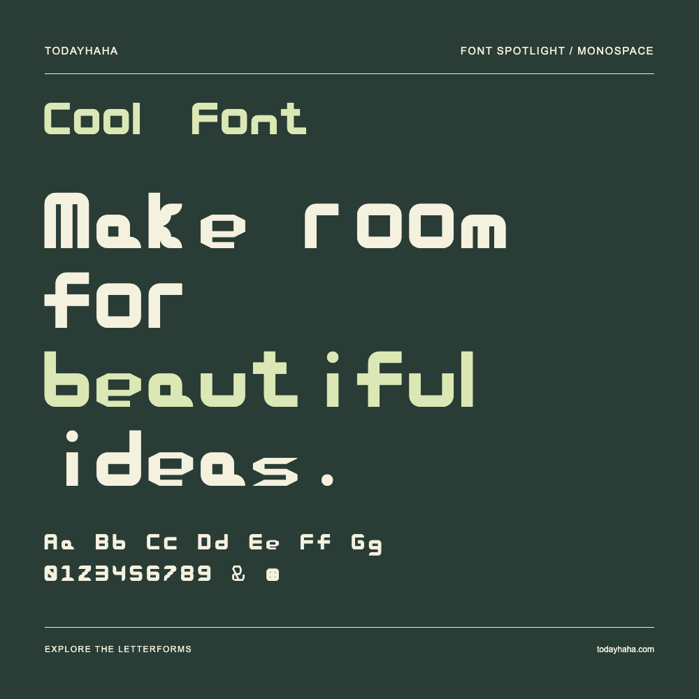Cool Font — Poster tipografico con testo di esempio