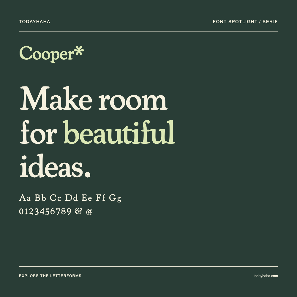 Cooper* — Typografieposter mit Beispieltext