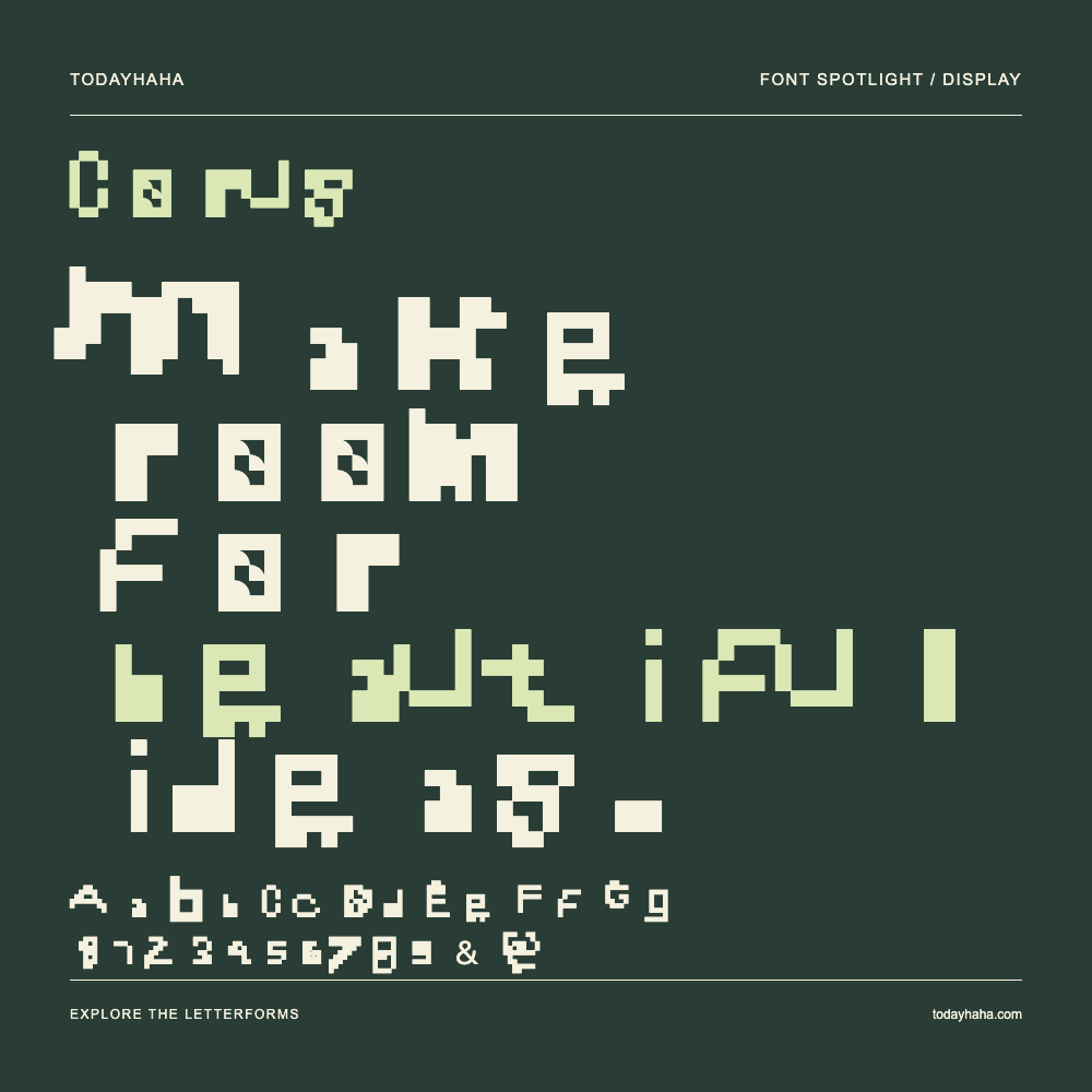 Corus — Typografieposter mit Beispieltext