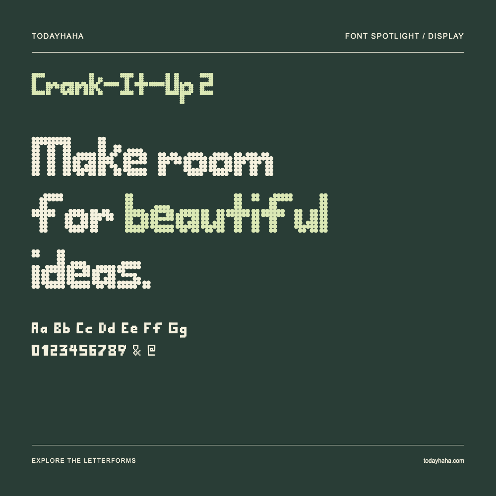 Crank-It-Up 2 — Typografieposter mit Beispieltext