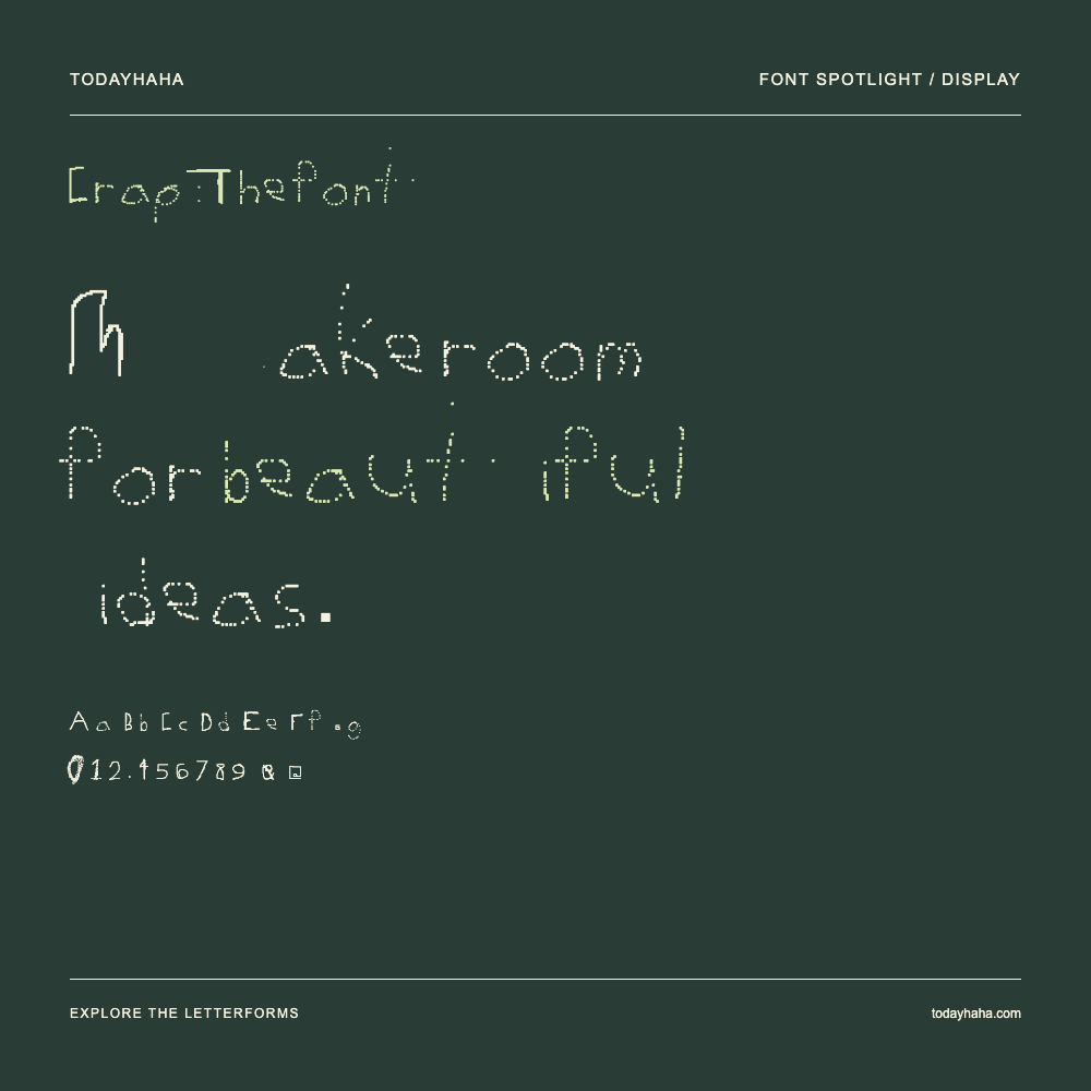 Crap: The font — Typografieposter mit Beispieltext