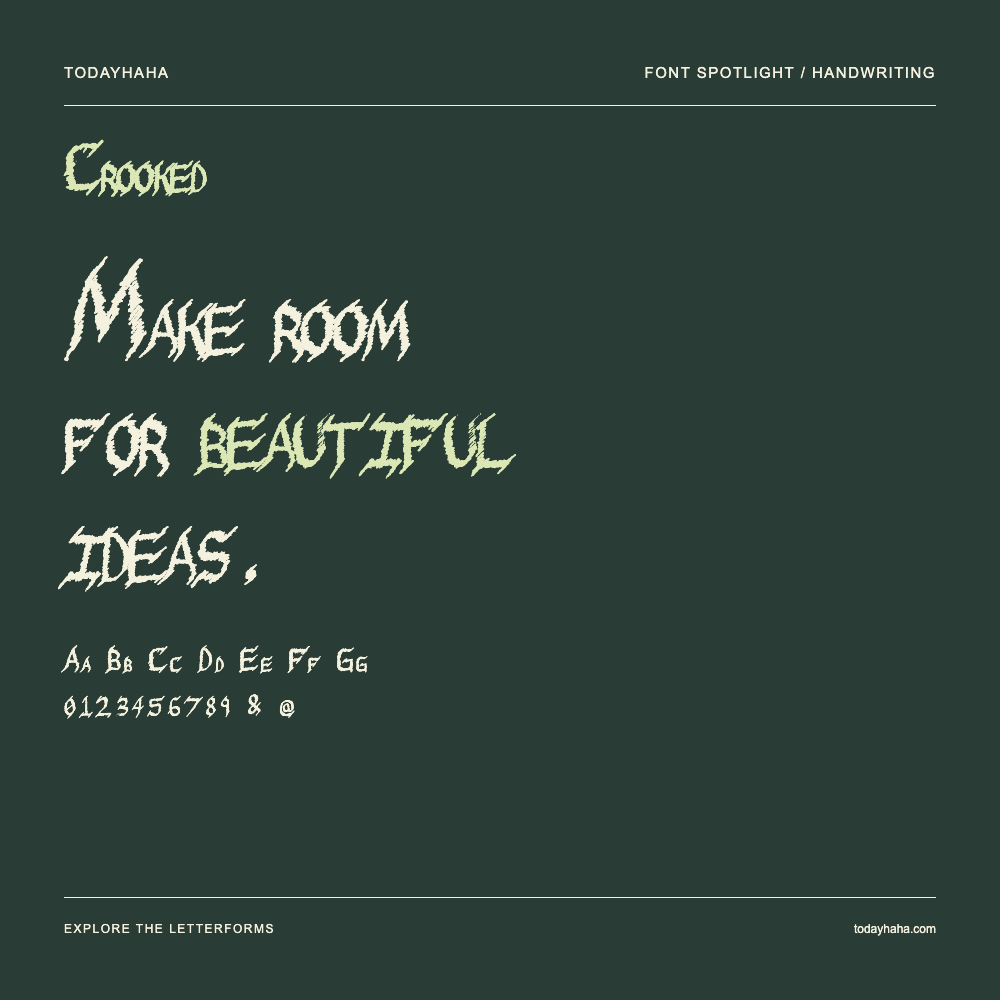 Crooked — Typography poster with sample text