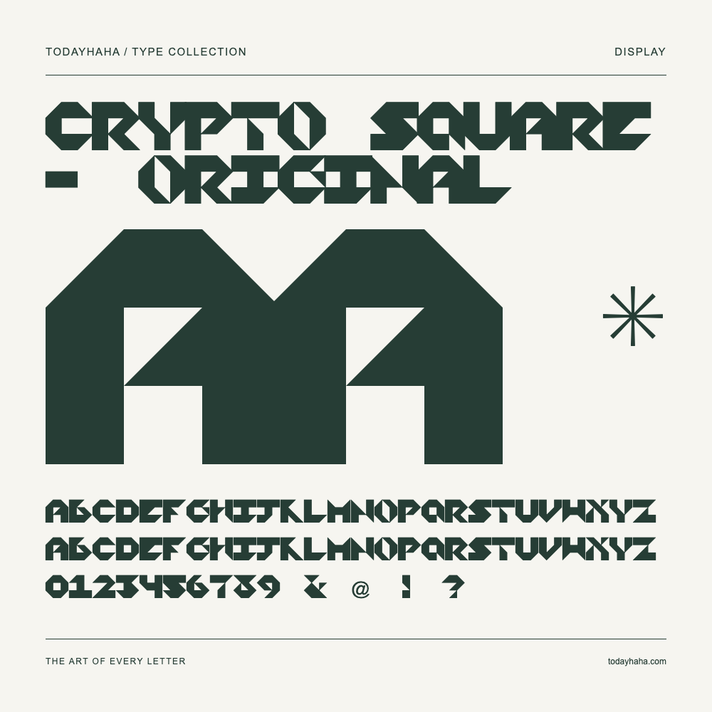 Crypto Square - Original — Campione con lettere maiuscole, minuscole e numeri