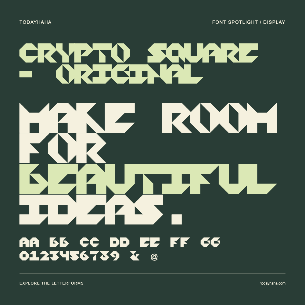 Crypto Square - Original — Poster tipografico con testo di esempio