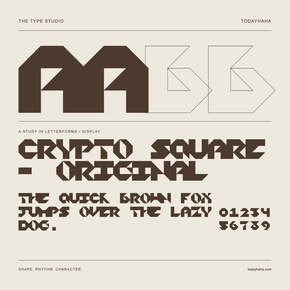 Crypto Square - Original — Studio delle lettere con frase e numeri