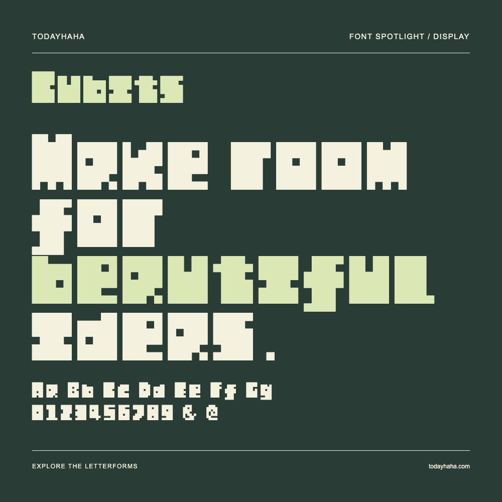 Cubits — Typografieposter mit Beispieltext