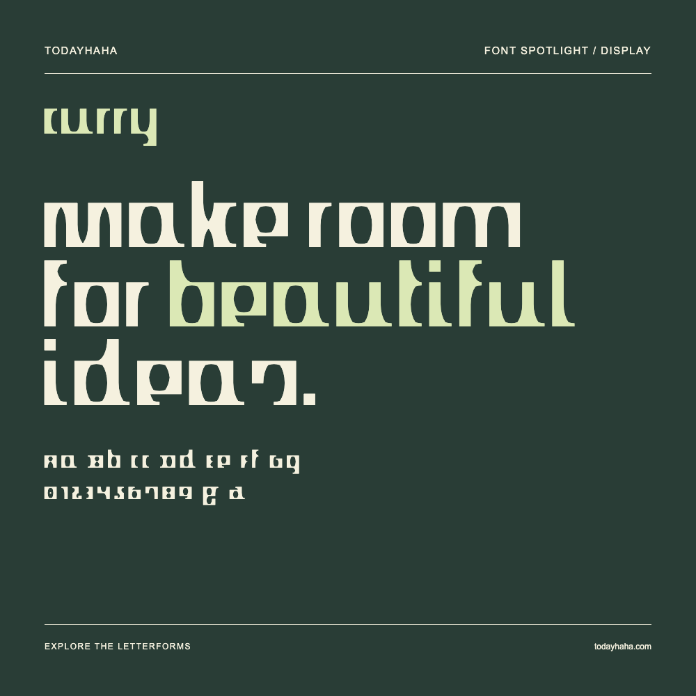 Curry — Affiche typographique avec exemple de texte