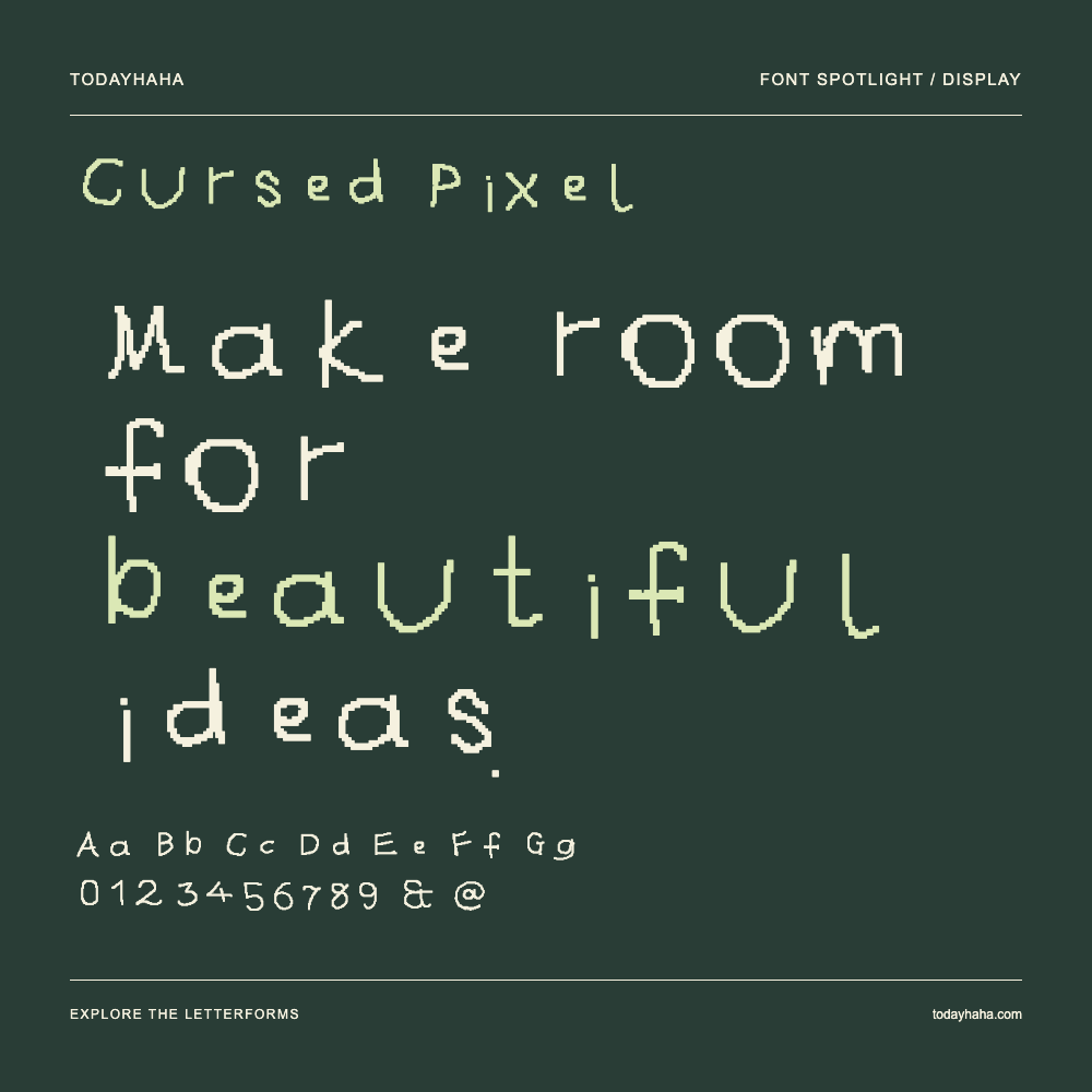 Cursed Pixel — Typografieposter mit Beispieltext