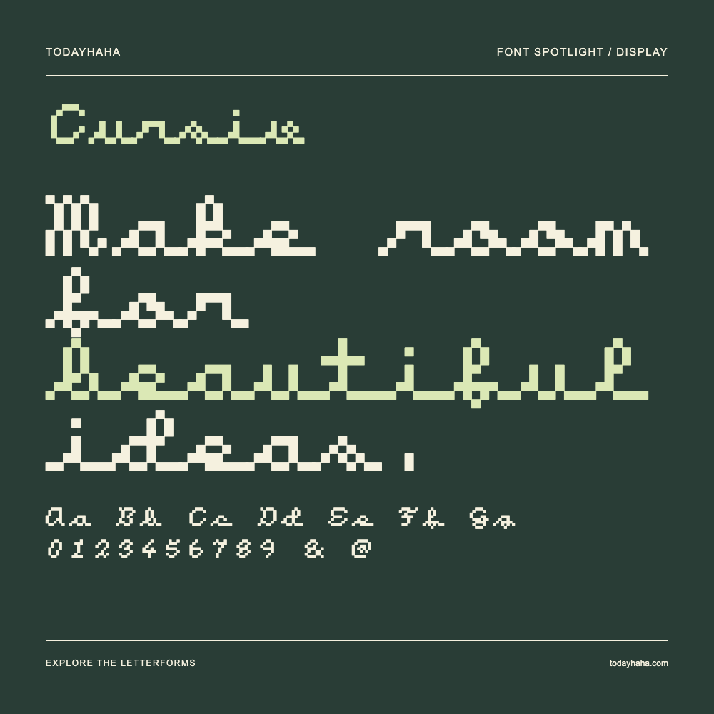 Cursiv — Poster tipografico con testo di esempio