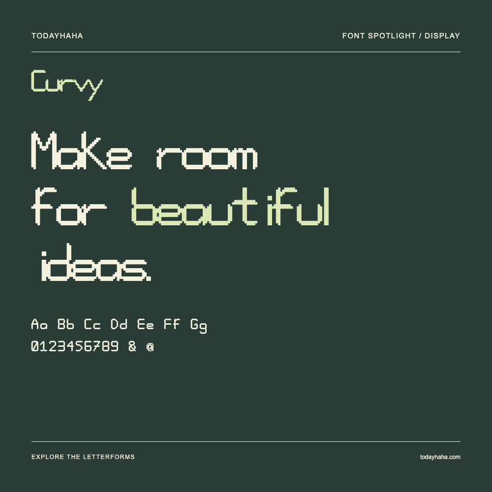 Curvy — Póster tipográfico con texto de muestra