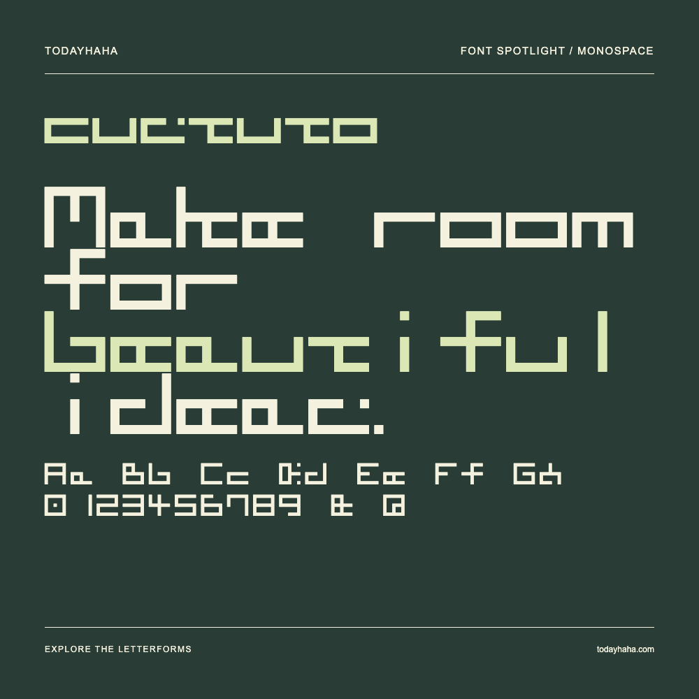 custuto — Póster tipográfico con texto de muestra