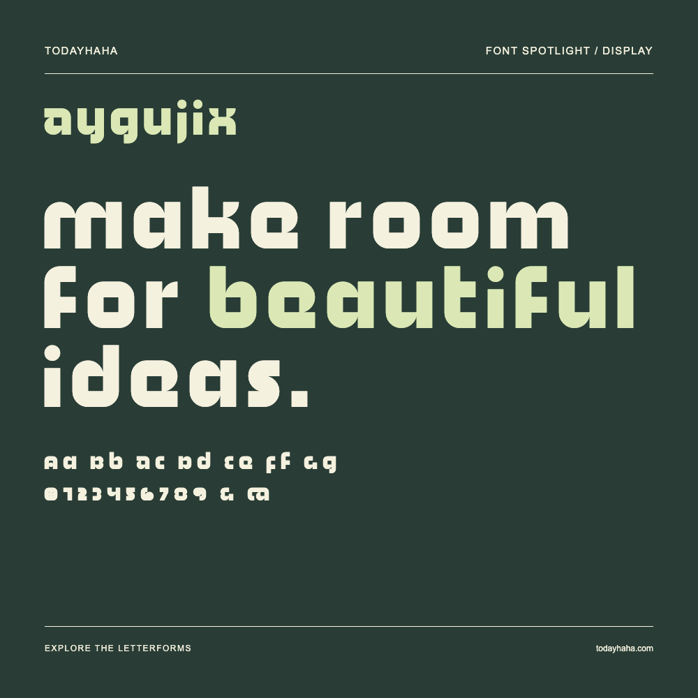 Cygujix — Typografieposter mit Beispieltext