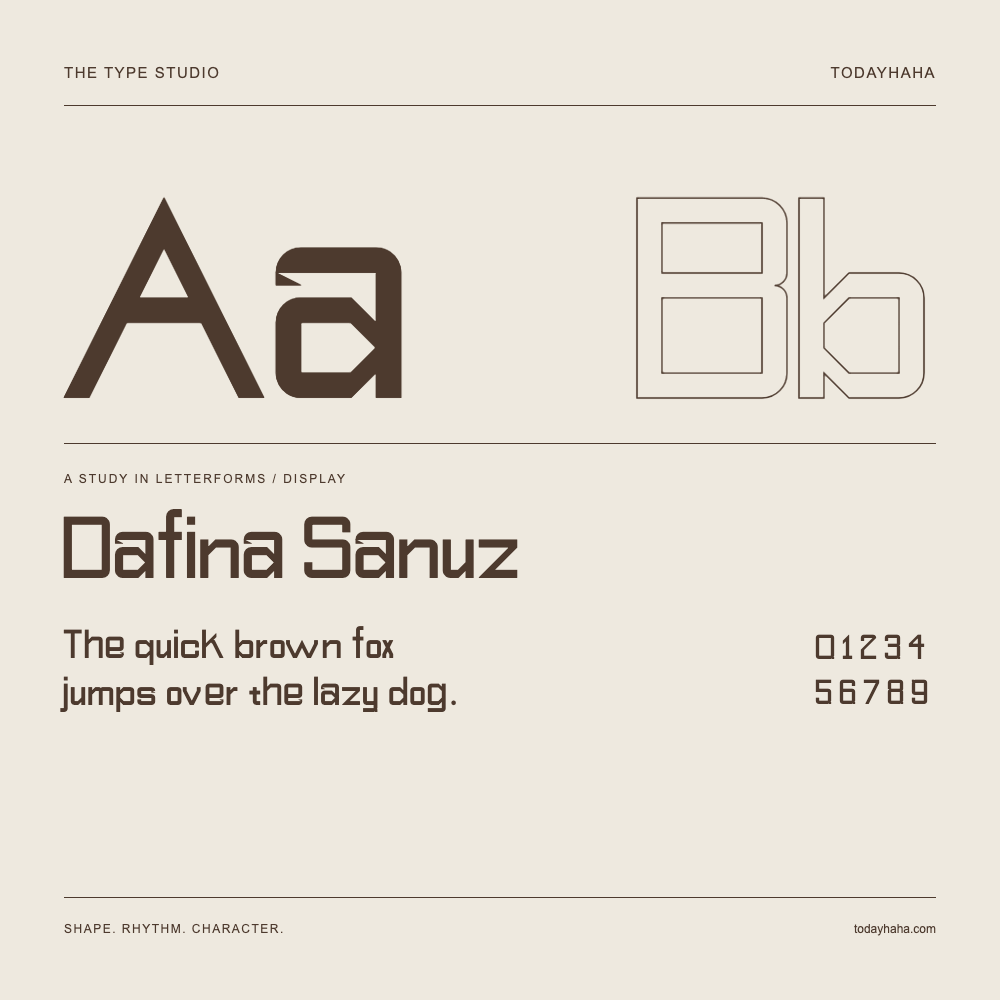 Dafina Sanuz — Estudio de letras con una frase y números