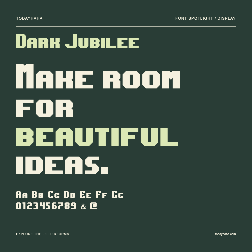 Dark Jubilee — Typografieposter mit Beispieltext