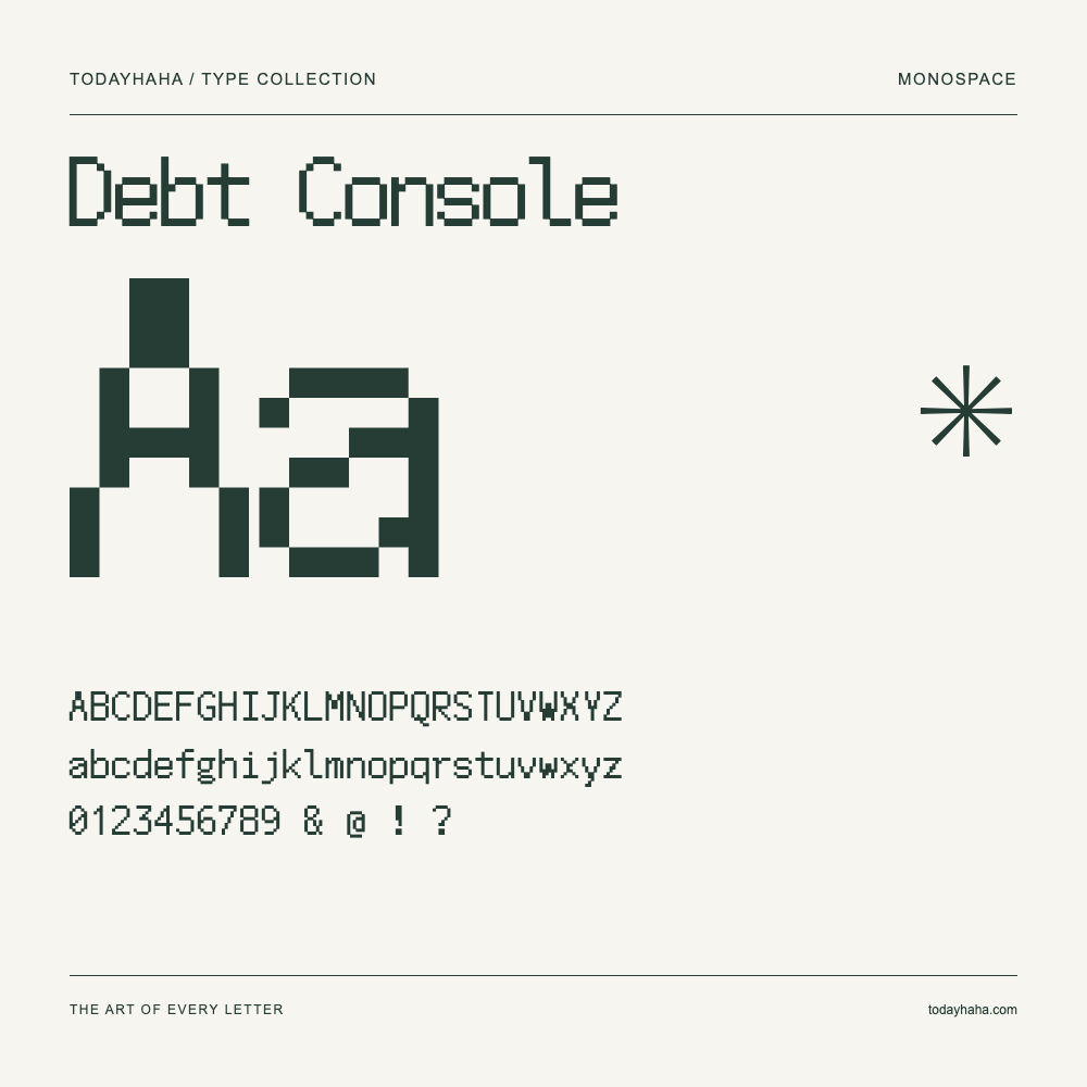Debt Console — Muestra de mayúsculas, minúsculas y números
