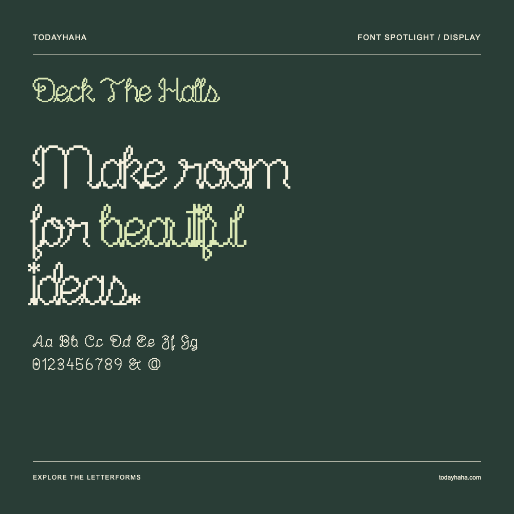 Deck The Halls — Typography poster with sample text