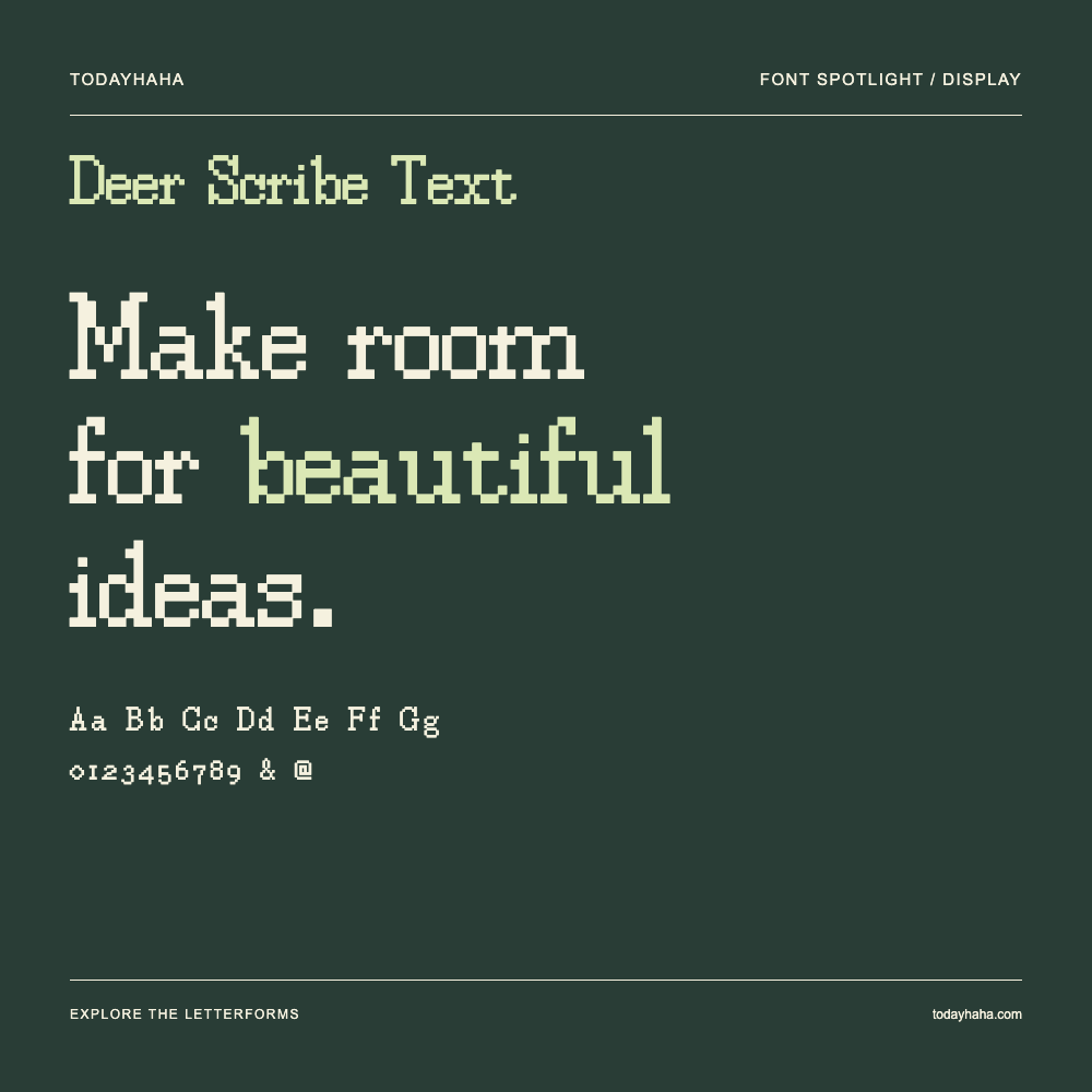 Deer Scribe Text — Typografieposter mit Beispieltext
