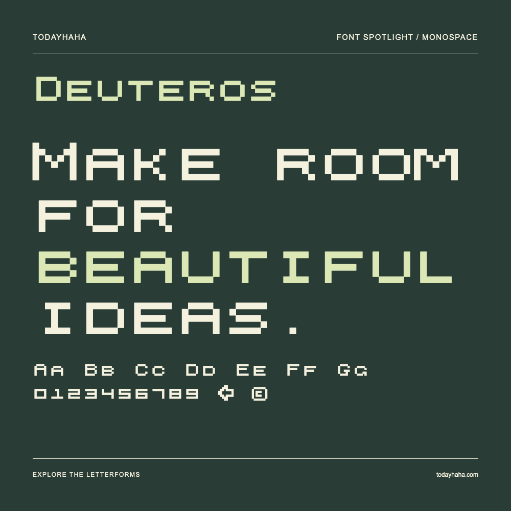 Deuteros — Typography poster with sample text