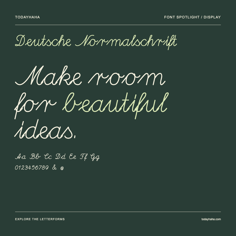 Deutsche Normalschrift — Typography poster with sample text