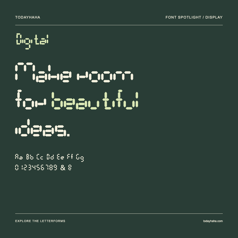 Digital — Typografieposter mit Beispieltext