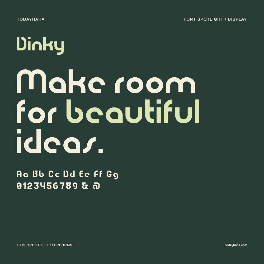 Dinky — Póster tipográfico con texto de muestra