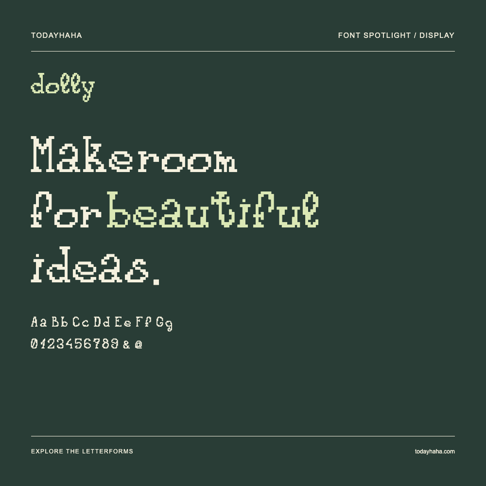 dolly — 字体排版海报：示例文字