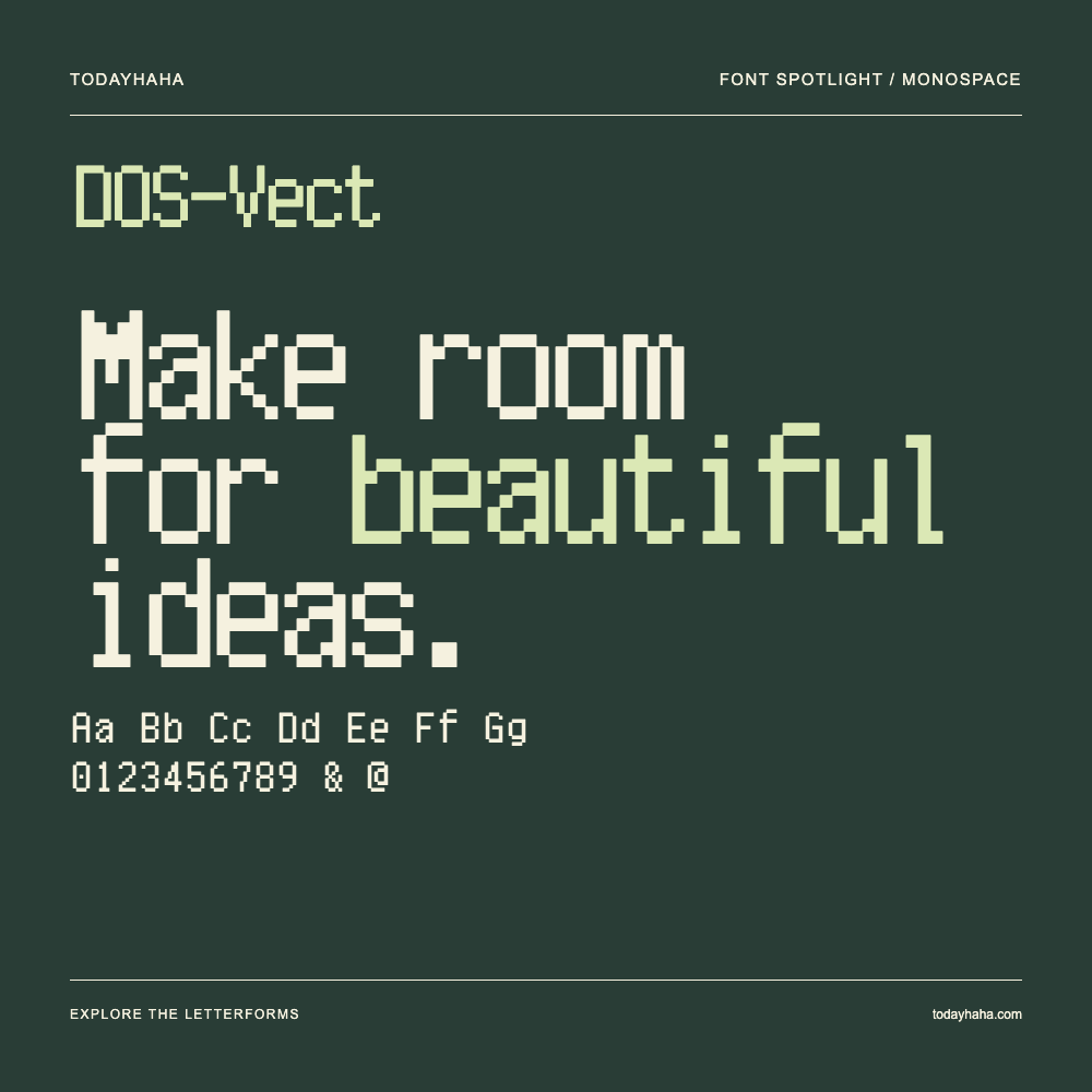 DOS-Vect — Poster tipografico con testo di esempio