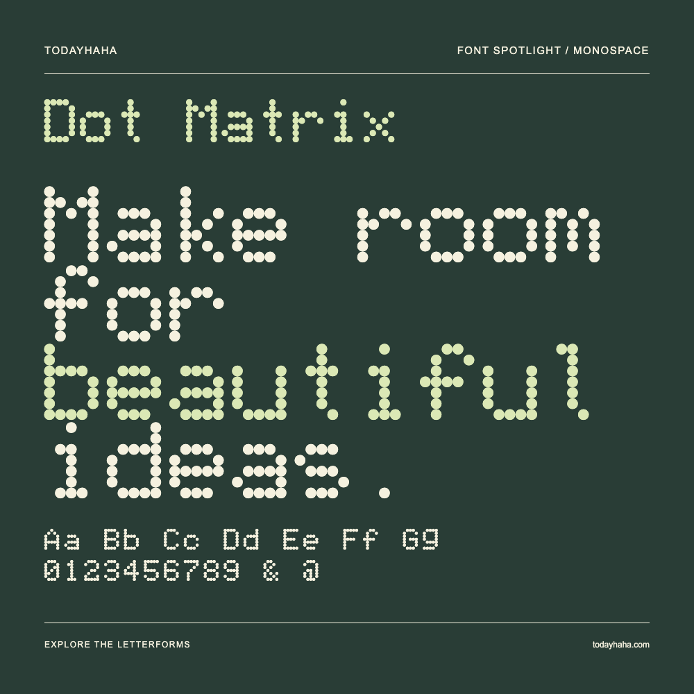 Dot Matrix — Typografieposter mit Beispieltext