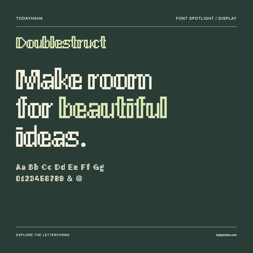 Doublestruct — Typografieposter mit Beispieltext