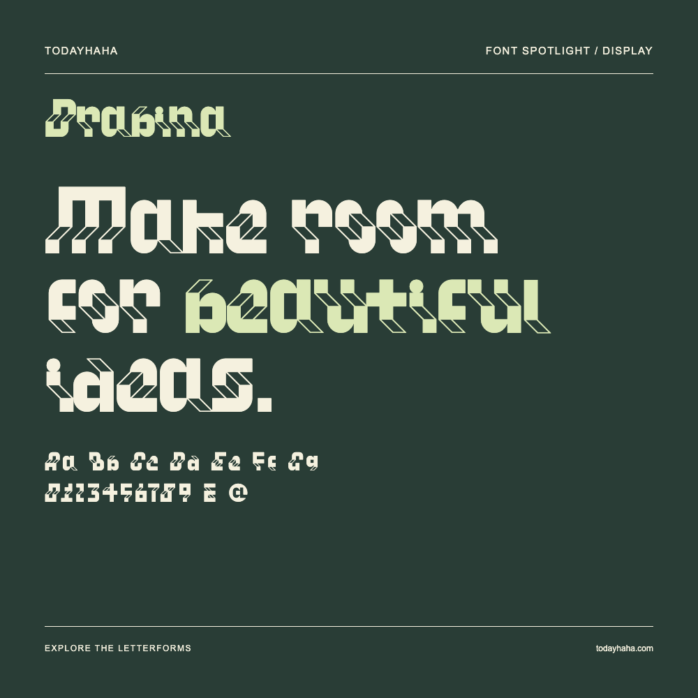 Drabina — Typografieposter mit Beispieltext