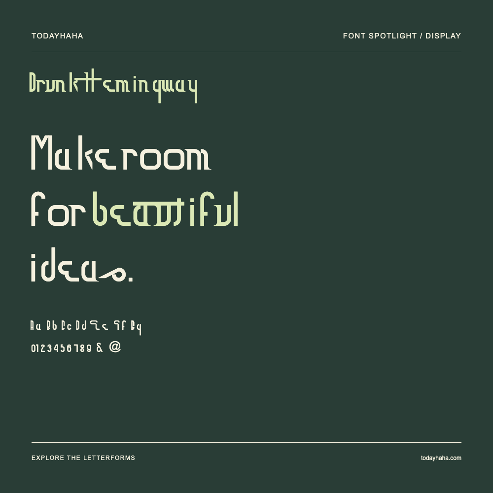 Drunk Hemingway — Typografieposter mit Beispieltext