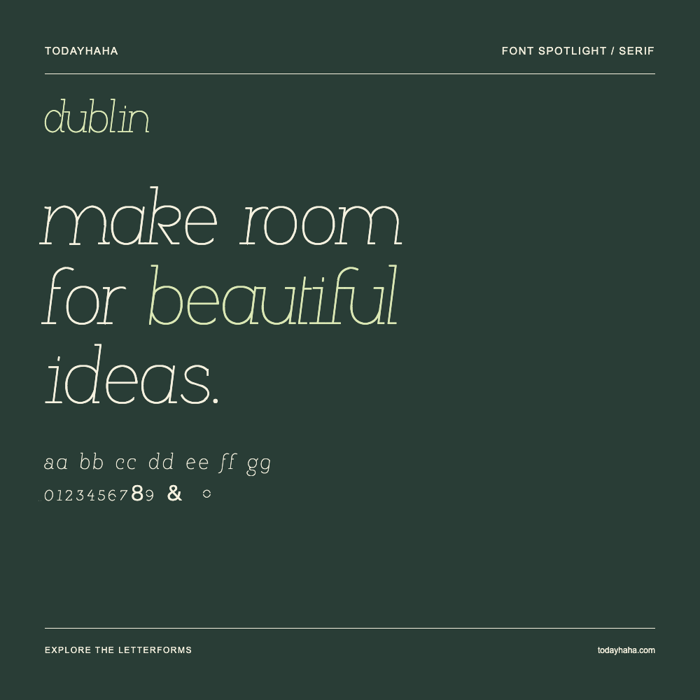 Dublin — Typography poster with sample text