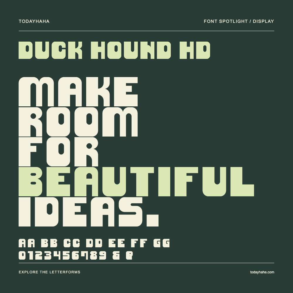Duck Hound HD — Póster tipográfico con texto de muestra