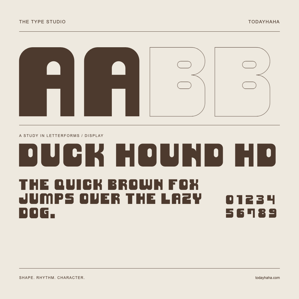 Duck Hound HD — Estudio de letras con una frase y números