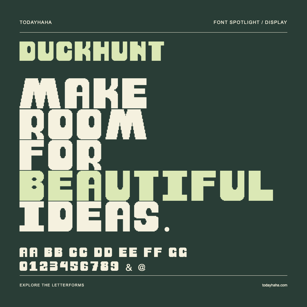 DuckHunt — Typografieposter mit Beispieltext