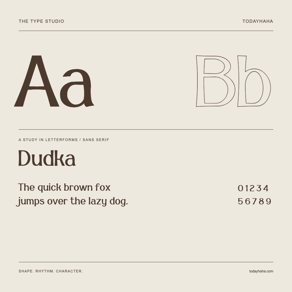Dudka — Étude des lettres avec une phrase et des chiffres