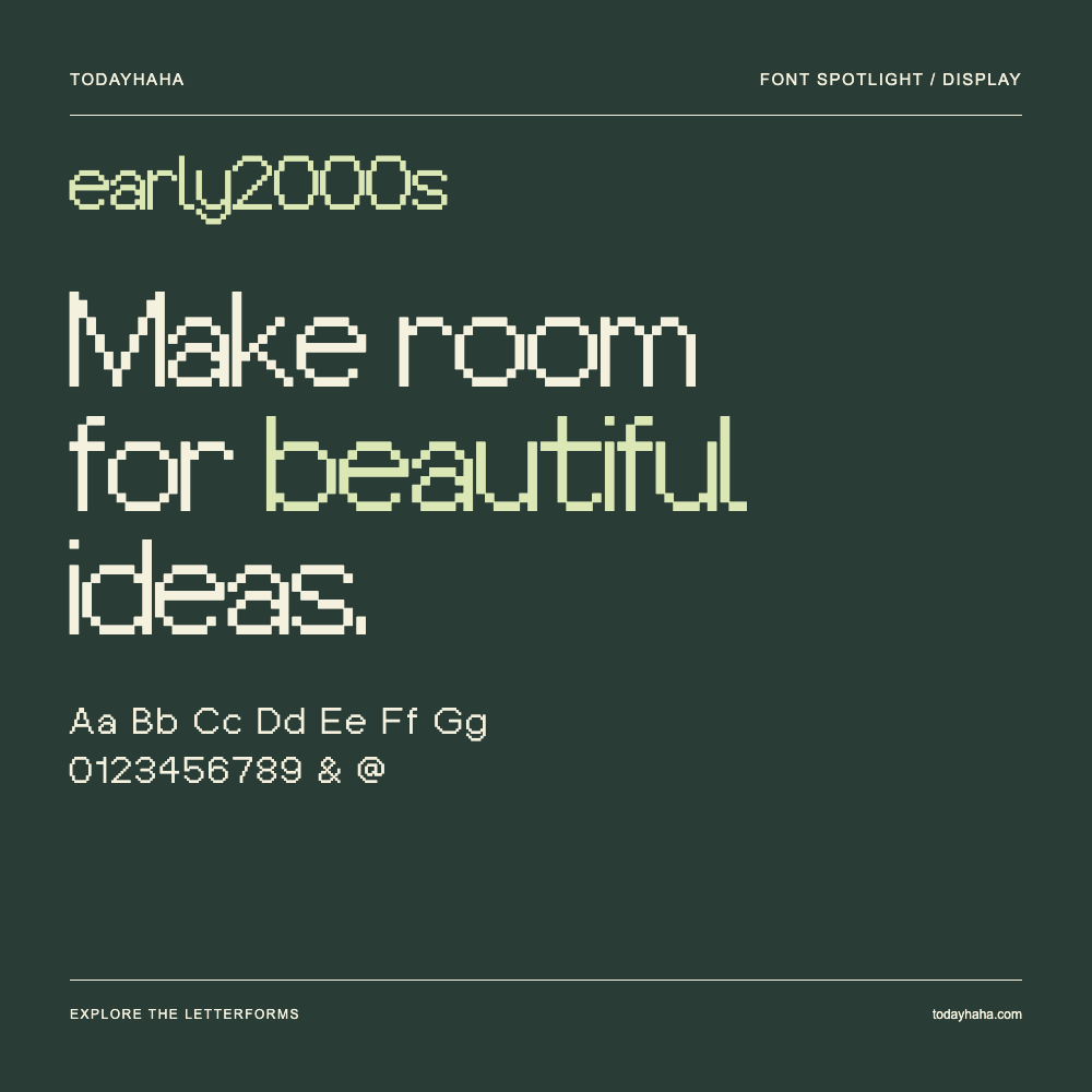 early2000s — Affiche typographique avec exemple de texte