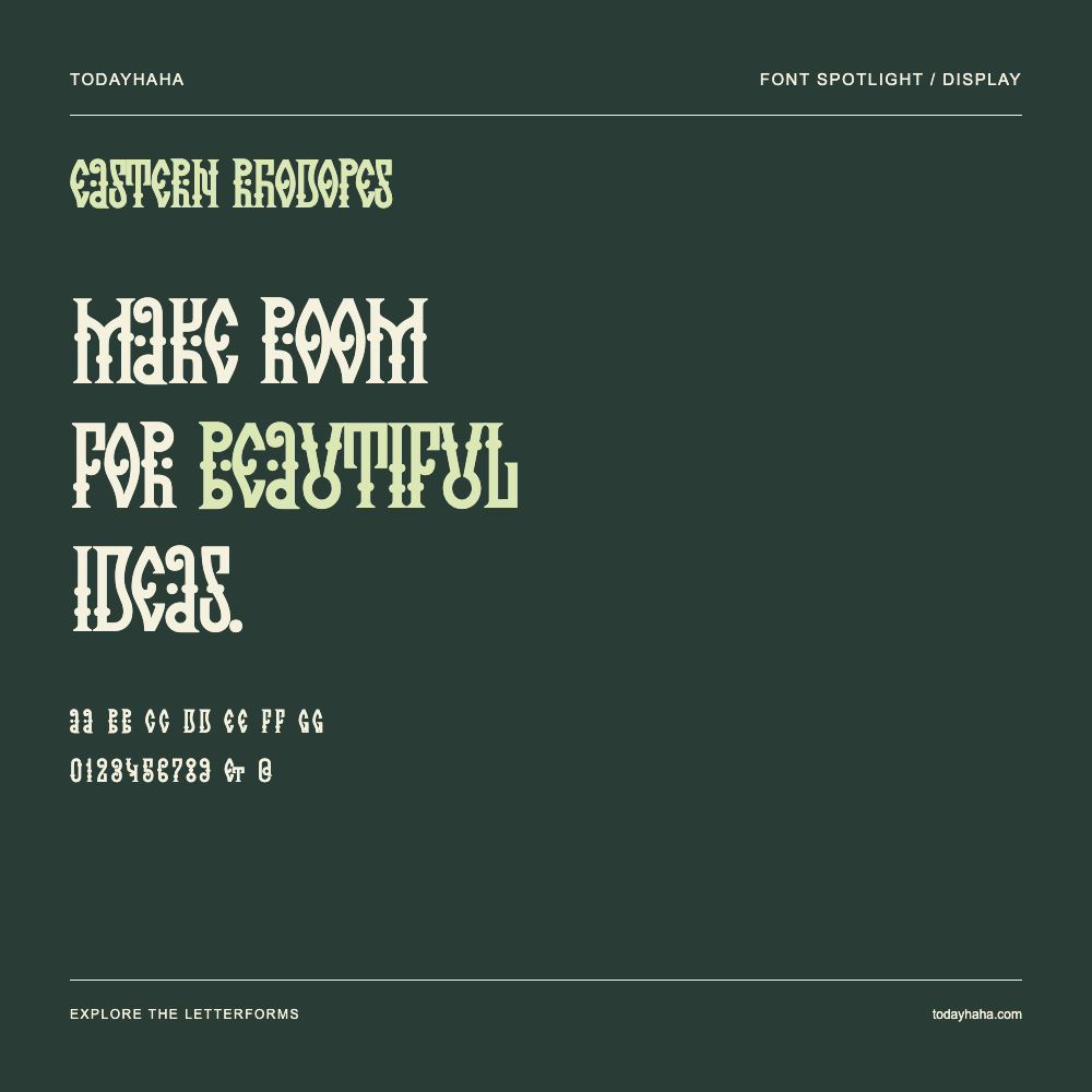 Eastern Rhodopes — Typography poster with sample text