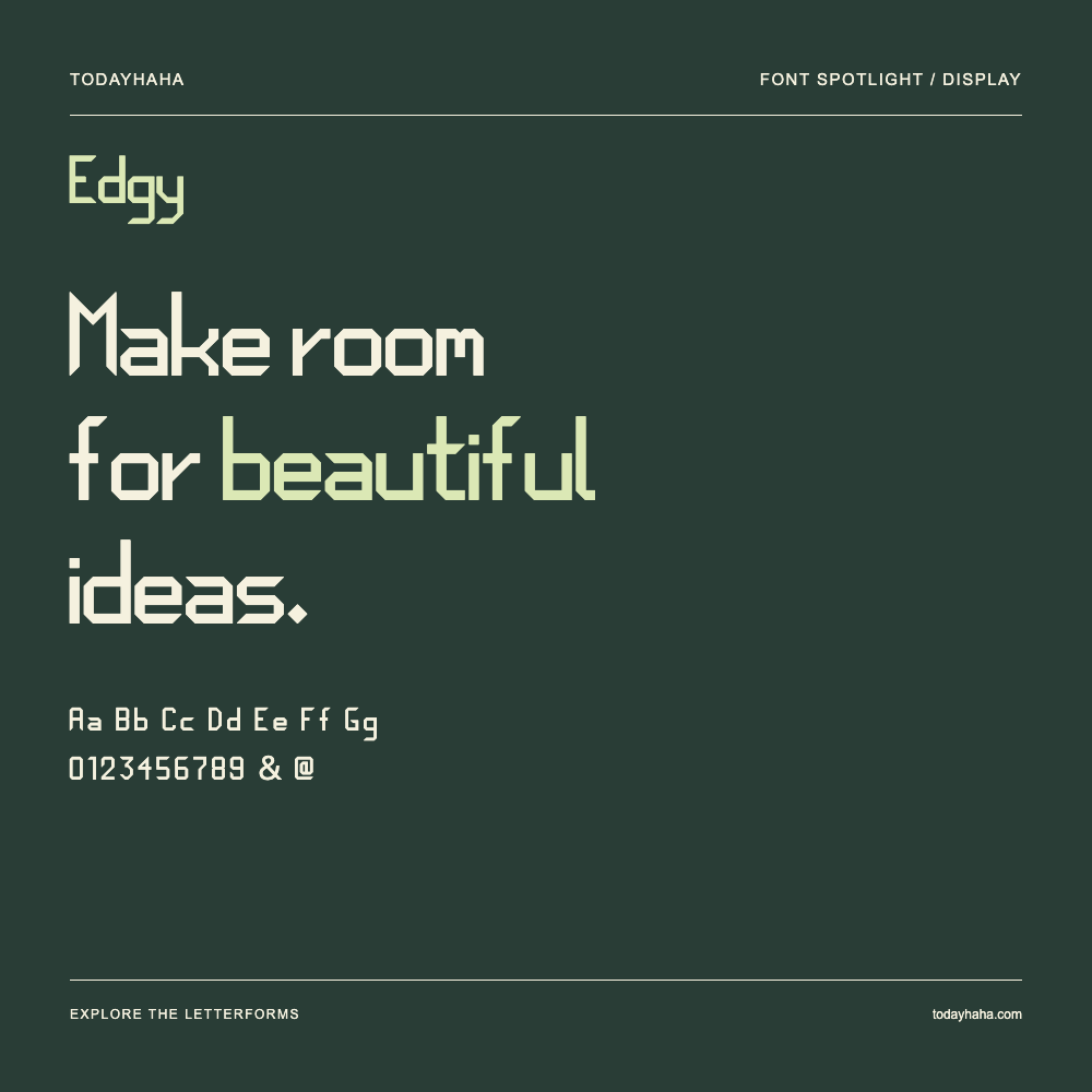 Edgy — Typografieposter mit Beispieltext