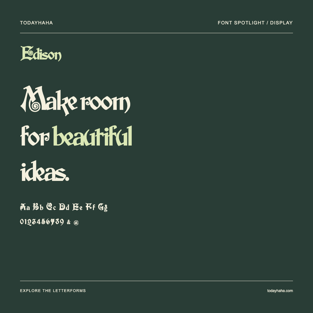 Edison — Typografieposter mit Beispieltext