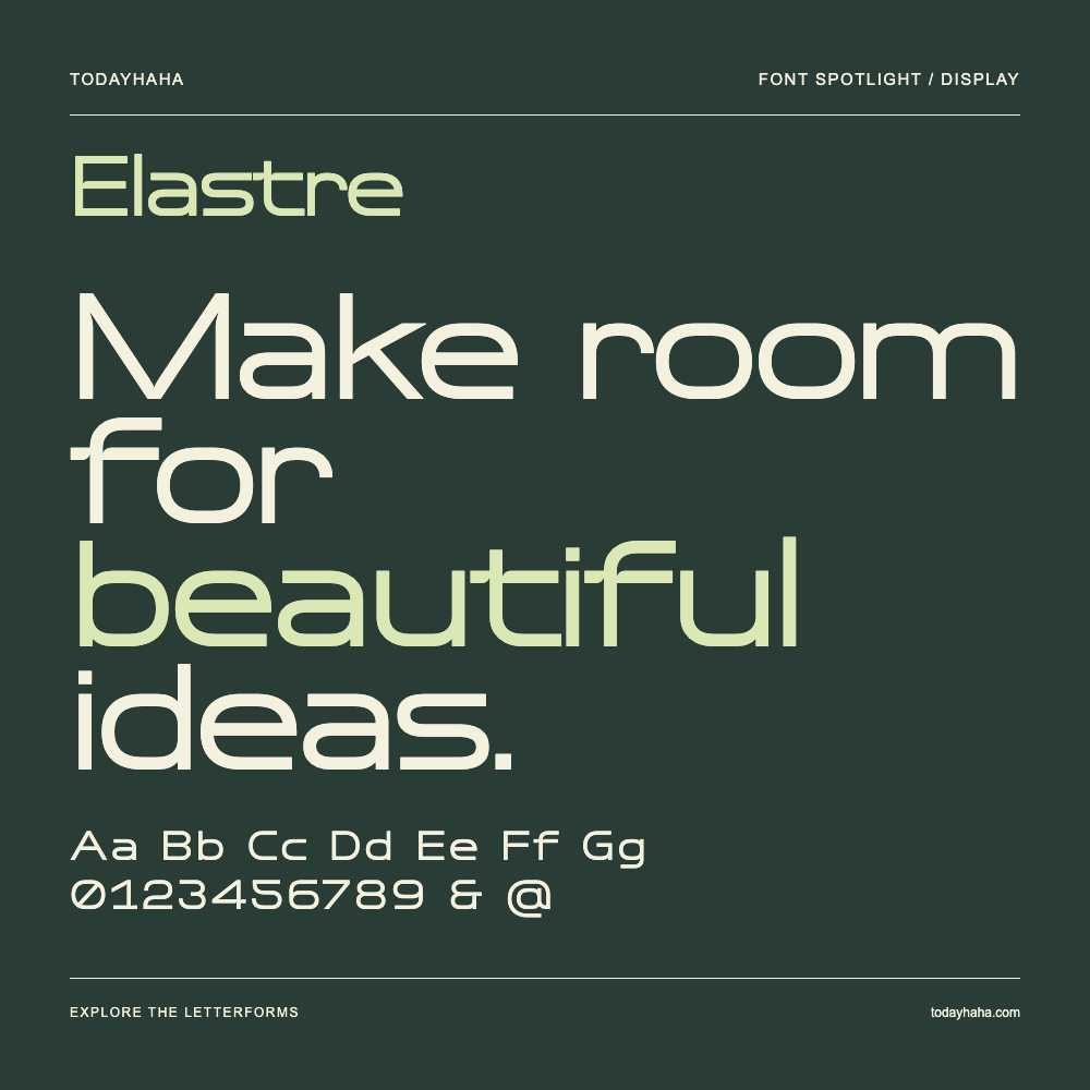 Elastre — Typography poster with sample text