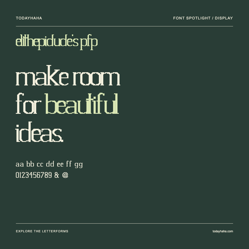 elithepidude's pfp — Typography poster with sample text