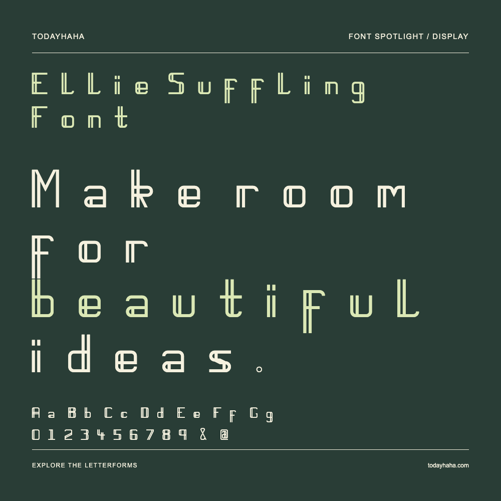 Ellie Suffling Font — 字体排版海报：示例文字