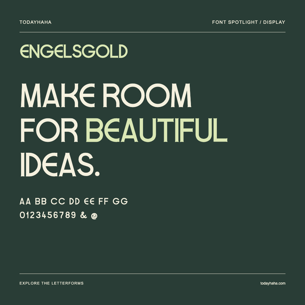Engelsgold — Typografieposter mit Beispieltext