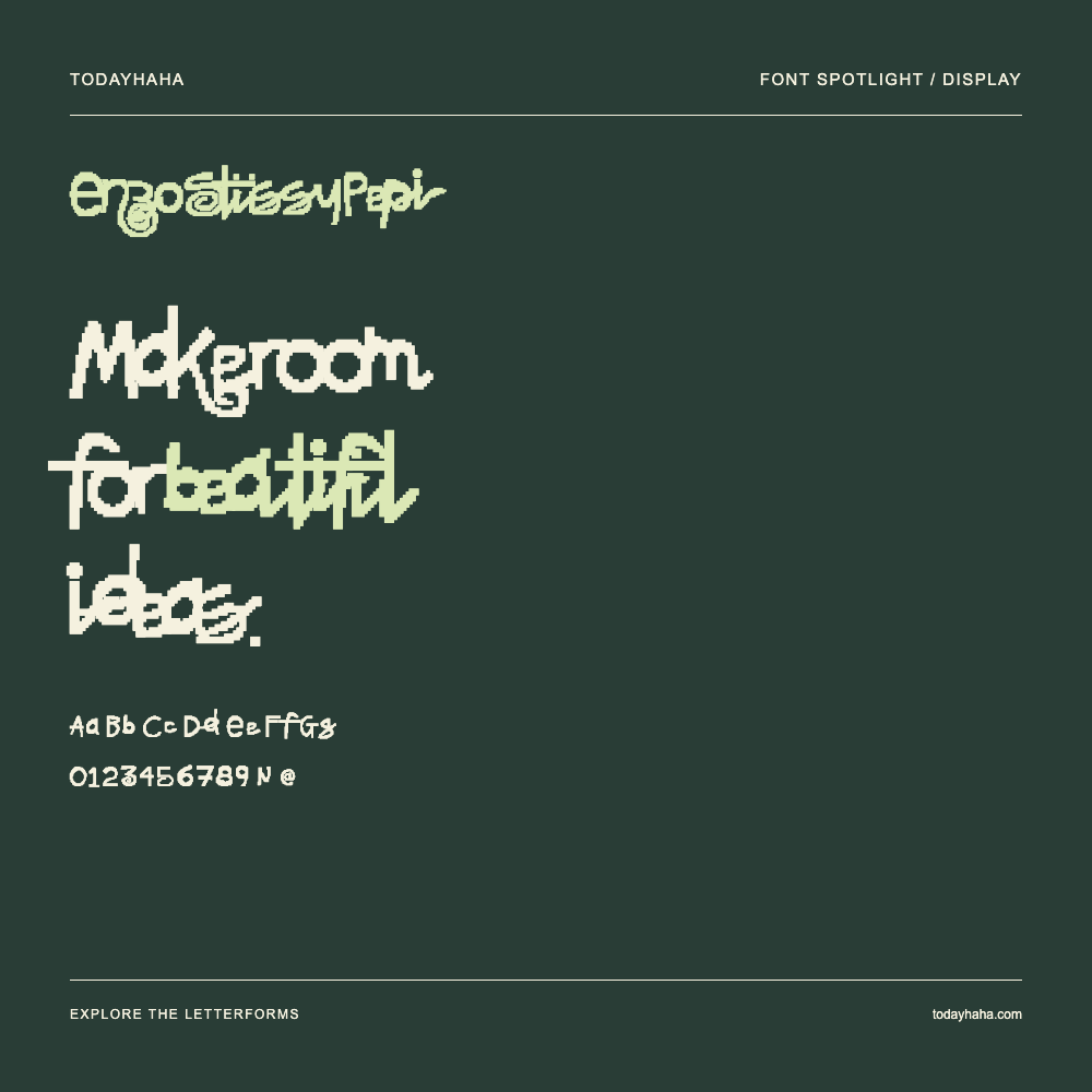 Enzo Stussy Pepi — Typografieposter mit Beispieltext