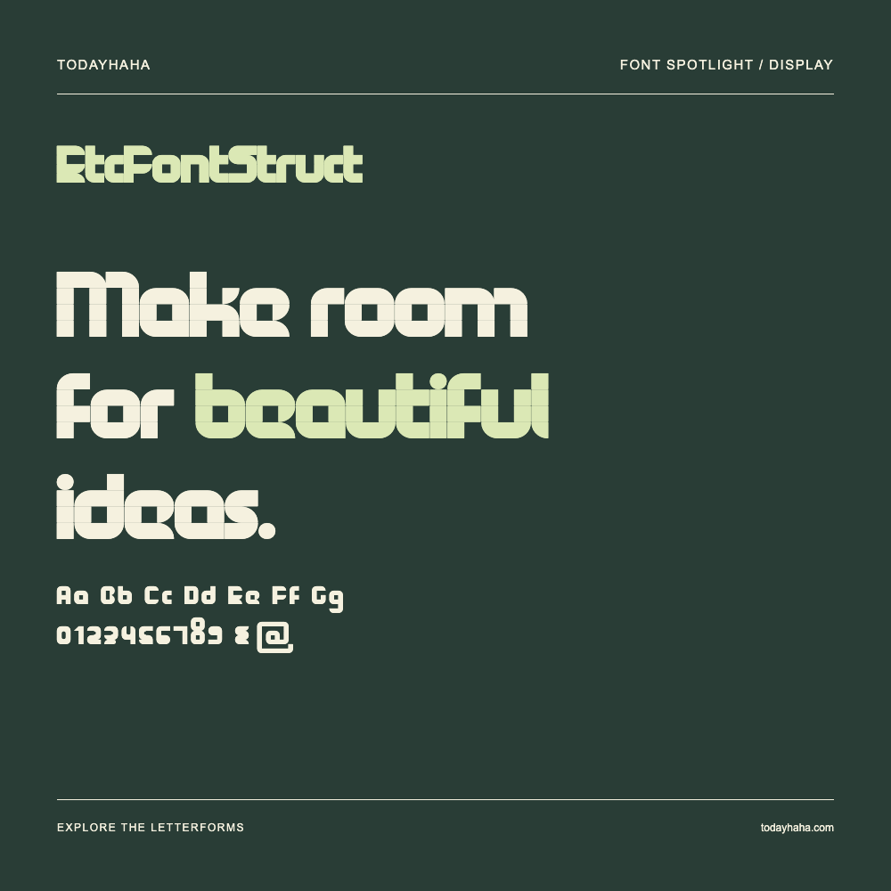 EtcFontStruct — Typografieposter mit Beispieltext